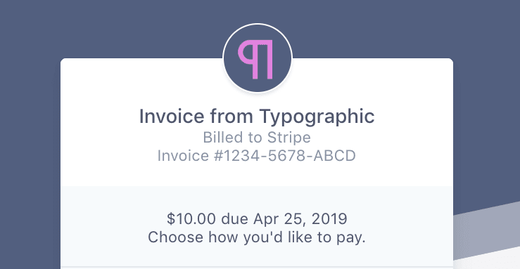 Stripe custom branded invoices 